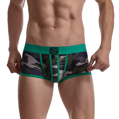 6 Teile/los Männer Unterwäsche Boxershorts Männer Boxer Briefs Ropa Interior Hombre Calzoncillos Atmungsaktive Hombre Mesh Camouflage Nylon