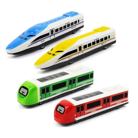Mini Pull Back Cartoon Train Car Toy Single Pack Diecast Vehicle Model, Perfect Boys' Gift and Room Decoration for Kids.