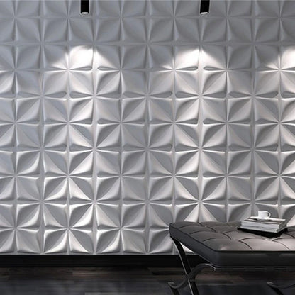 12pcs 30cm Decorative 3D Wall Panel wave Diamond Design Not self-adhesive plastic tiles 3D wall sticker room Bathroom wall paper