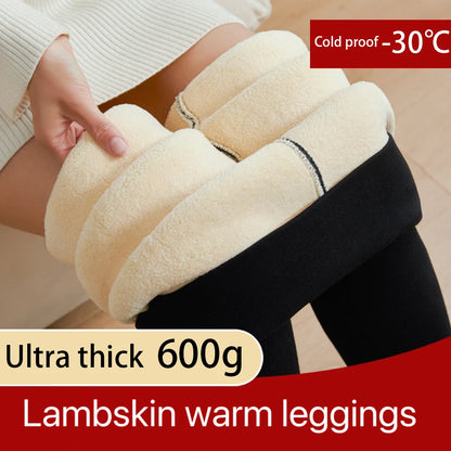 1pcs Winter Leggings Women Cotton Extra Thick Warm Pants Fashion Thermal Legging Slim Black Elastic High Waist Solid Leggings