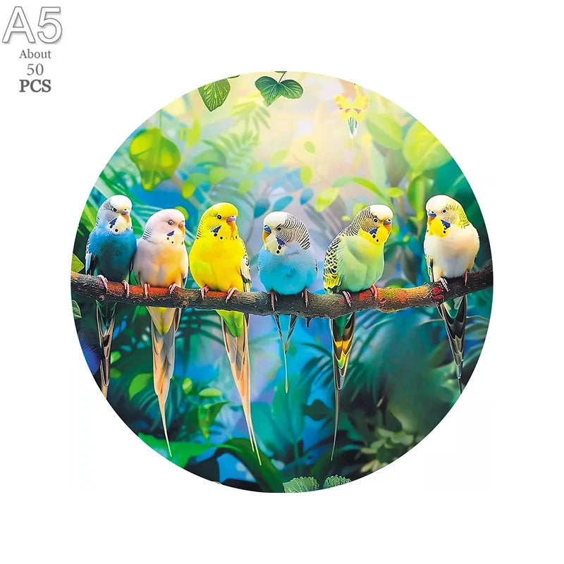 Unique Wooden Animal Jigsaw Puzzles Colorful Rabbit Cat Dog 3D Puzzle Gift Interactive Toy for Adults Kids Educational Jigsaws.