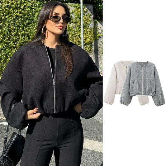 Jacken Herbst Damen 2025, neuer schicker lockerer Damenmantel, elegante Mode, Straße, warmer Jugendmantel