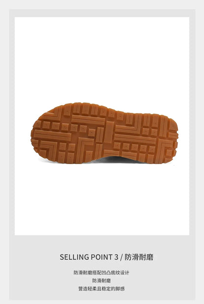 Genuine Leather Casual Shoes Men Designer Luxury Women Tennis Chunky Sneakers Muffin Sport Shoes Man Male Board Footwear.