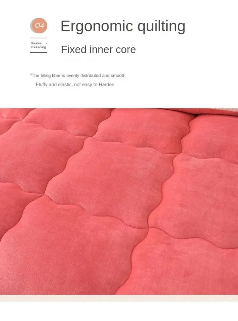 Lamb Velvet Winter Quilt Machine Washable Soft and Warm Blanket Spring and Autumn Quilt Super Warm Bedding Queen Comforter 겨울 이불.