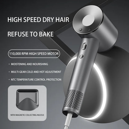 High Speed Electric Hair Dryer High Power 1600W Negative Ion Hair Care Fast Drying Low Noise No Hair Injury