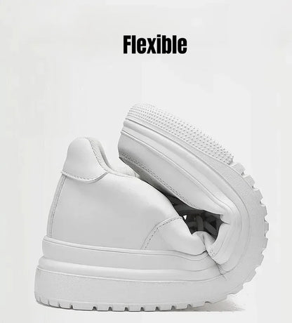 PDEP Neue Höhe Zunehmende Schuhe für Männer 10 cm Unsichtbare Aufzug Turnschuhe Weiß Leder Sport Zapatillas De Hombre Große Größe 46