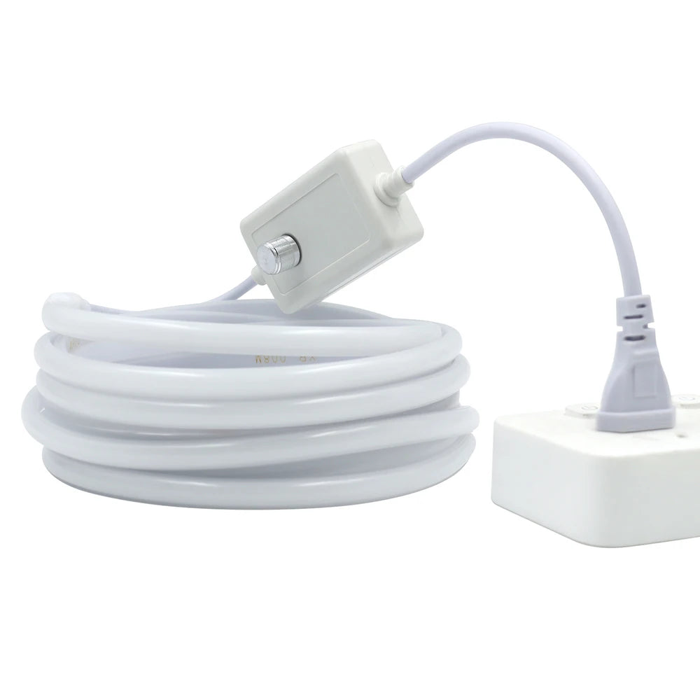 Dimmable COB LED Neon Light Strip 220V Dimmer Power Kit Waterproof 10 Colors 5m 10m 20m 30m 0.5m 288LEDs/m Flex Tube Lamp Decor.