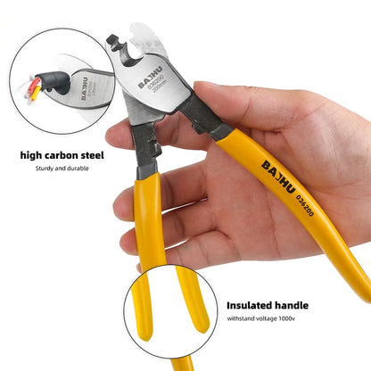 Isolierte Kabelschneider Elektriker Professionelle Zange Stoßdämpfer Abisolierzange Werkzeug Zange Kabelschere Handwerkzeuge