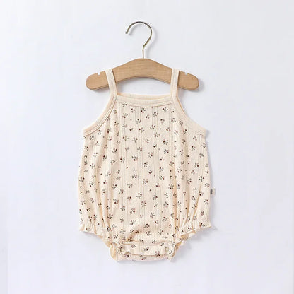 0-24m Neugeborenes Kind Baby Stram pler Mädchen Jungen Sommerkleid ung ärmel los schulter frei Overall niedlichen süßen Bodysuit Outfit