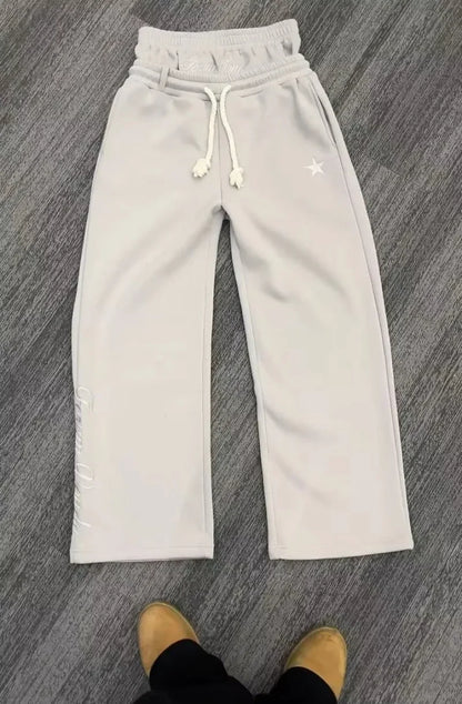 Y2K Amerikanischen Neue Harajuku Vintage Lose Doppel Taille Jogginghose Männer Street Hip Hop Beliebte Buchstaben Gestickte Casual Hosen