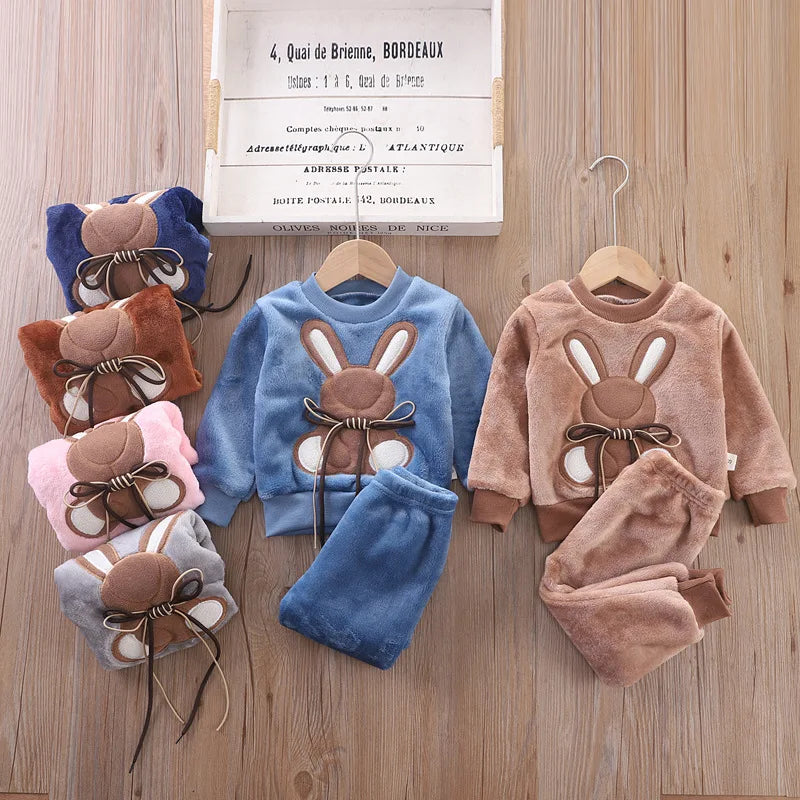 3PCS Winter Autumn Toddler Baby Boys Girls Clothes Baby Sweaters Coat +Pants +Hooded Vest Outfit Set Infant Warm Clothing Suits.