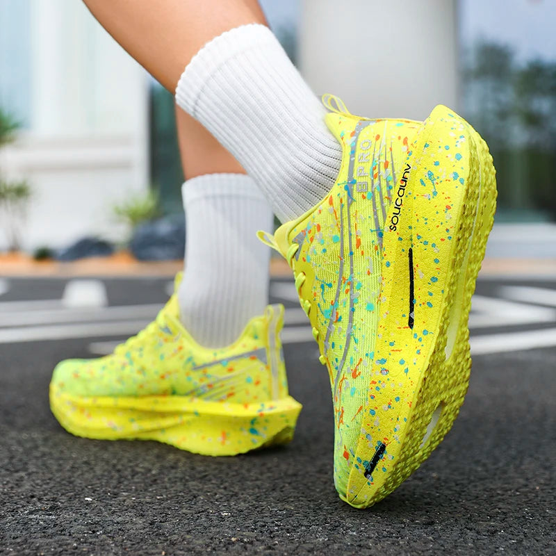 Supercritical E-TPU Marathon Running Shoes Men Women High-quality Road Jogging Shoes Light Comfy Sneakers Mesh Training Shoes