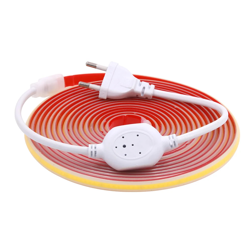 COB LED Streifen Licht Dimmer Schalter EU UK Power Kit 220V 230V 3000K 4000K 6000K 288LED Helle Flex Band Wasserdichte Lineare Beleuchtung