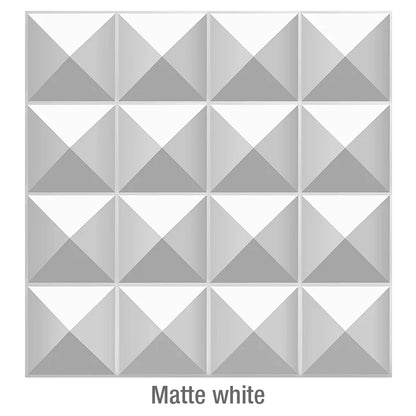 12 Pcs Decorative 3D Wall Panel Diamond Design Matt White Wallpaper Mural Tile-Panel-Mold 3D wall sticker bathroom kitchen 30cm