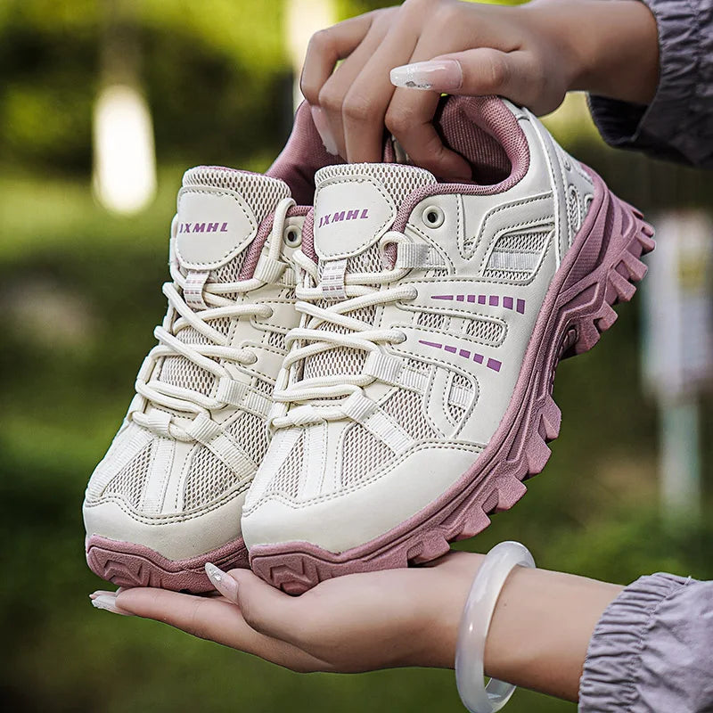 Men‘s Waterproof Hiking Shoes Outdoor Trainers Lace-up Climbing Shoes Women Trekking Sneakers Anti-slip  Tactical Sneaker.