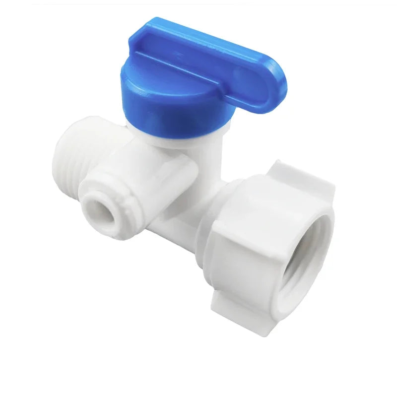 1/2'' Thread to 1/4 3/8 Tube Water Adapter RO Feed Ball Valve Faucet Water Filter Reverse Osmosis System for Water Purifier Tap