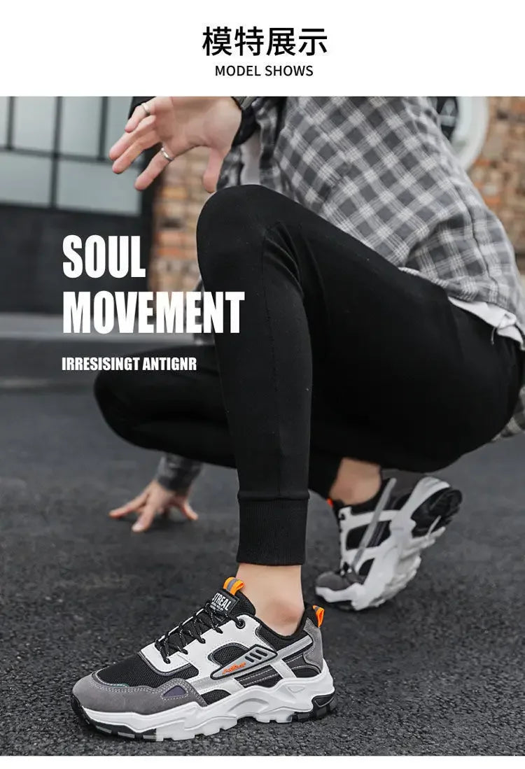 Men's Breathable Mesh Running Sneakers  Running Shoes Outdoor Anti-skid Sports Running Shoes Men Fashion Sports Shoes 2024.