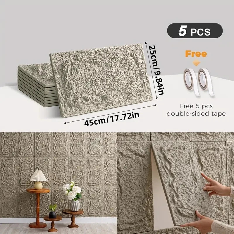 PU stone wall panel, 10 mm, realistic brick pattern, anti-mould and moisture-proof, waterproof and washable, suitable for/outdoo