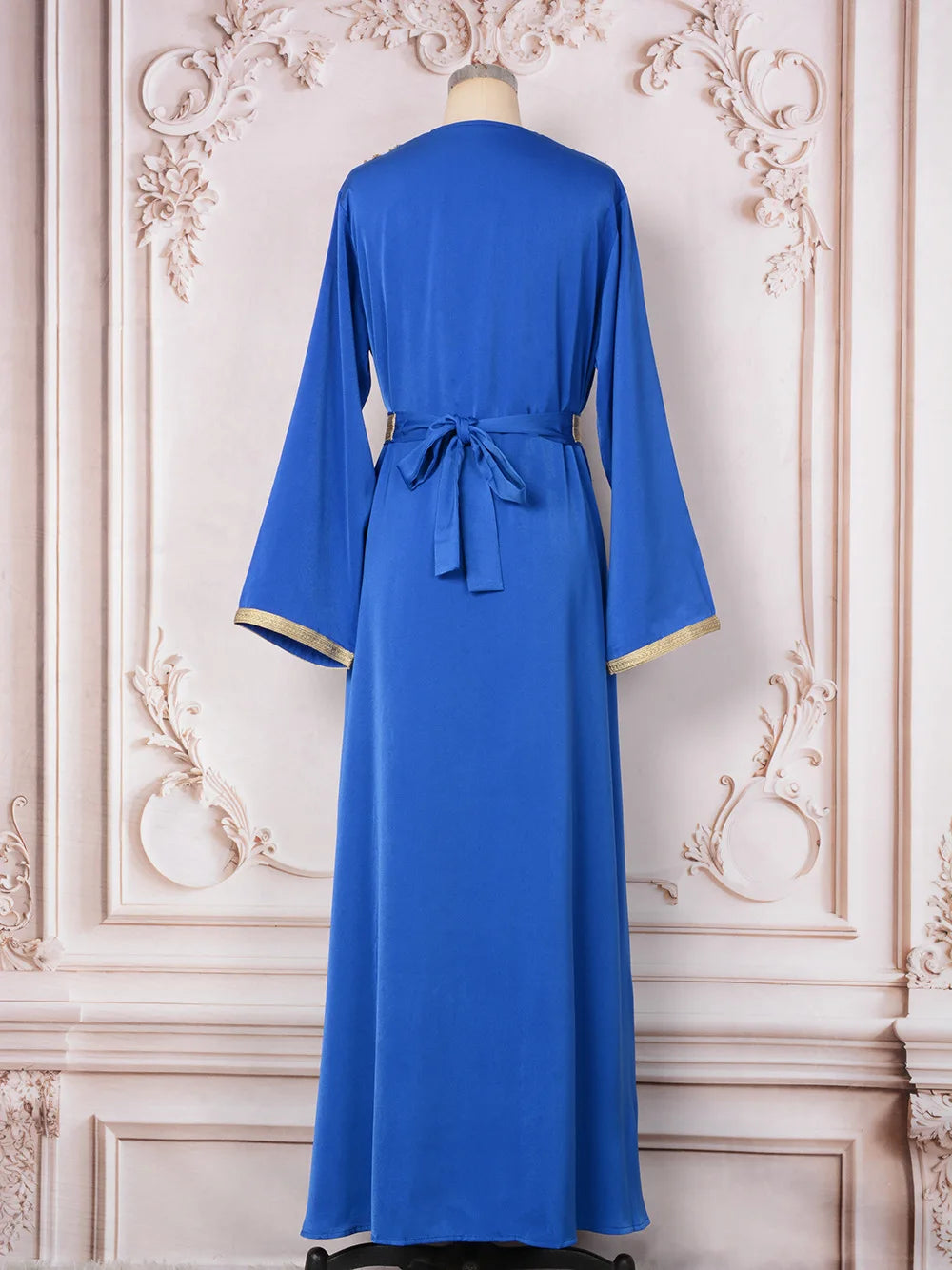 Naher Osten Mode Schwerindustrie Nagelperle eingelegter Diamant Muslimisches Gewand Damen langer Rock elegantes Abendkleid Kleid.