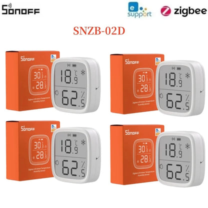 SONOFF SNZB 02D Zigbee Temperatur-Feuchtigkeitssensor SNZB-02D mit LCD-Bildschirm für EWeLink SONOFF ZigBee Bridge Alexa Alice