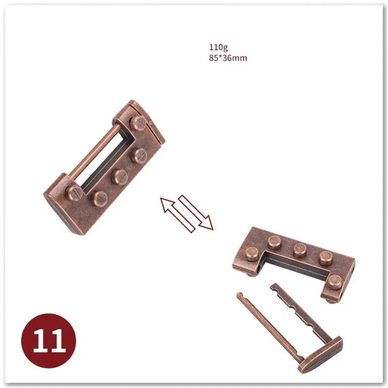 Classic IQ Metal Brain Magic Baffling Puzzles Game Toys for Children Adults Funny Gifts.