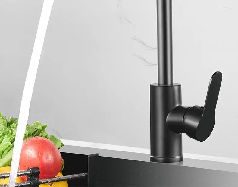 Kitchen Hot and Cold Water Faucets Household Kitchen Sink Splash Proof Sink Tap Deck Mounted Sprayer Taps