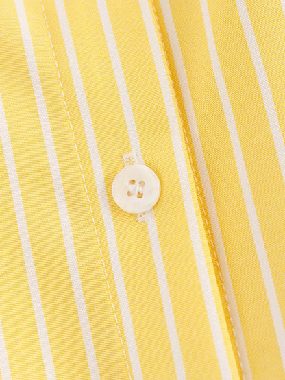 2024 Autumn Women Elegant Stripe Long Sleeves Casual Shirt For Woman Lapel Single-Breasted Loose Slim Blouse Top Streetwear.