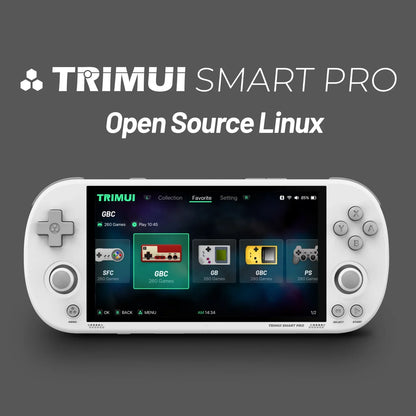 Trimui Smart Pro Handheld Game Console 4.96''IPS Screen Linux System Joystick RGB Lighting Smartpro Retro Video Game Player Gift.