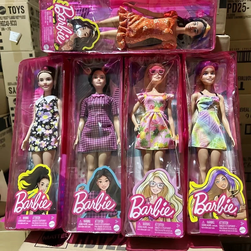 Genuine Barbie Dolls Brand Assortment Fashionista Girl Fashion Doll Princess Toys For Girls Bonecas Barbie Doll Birthday Gifts.