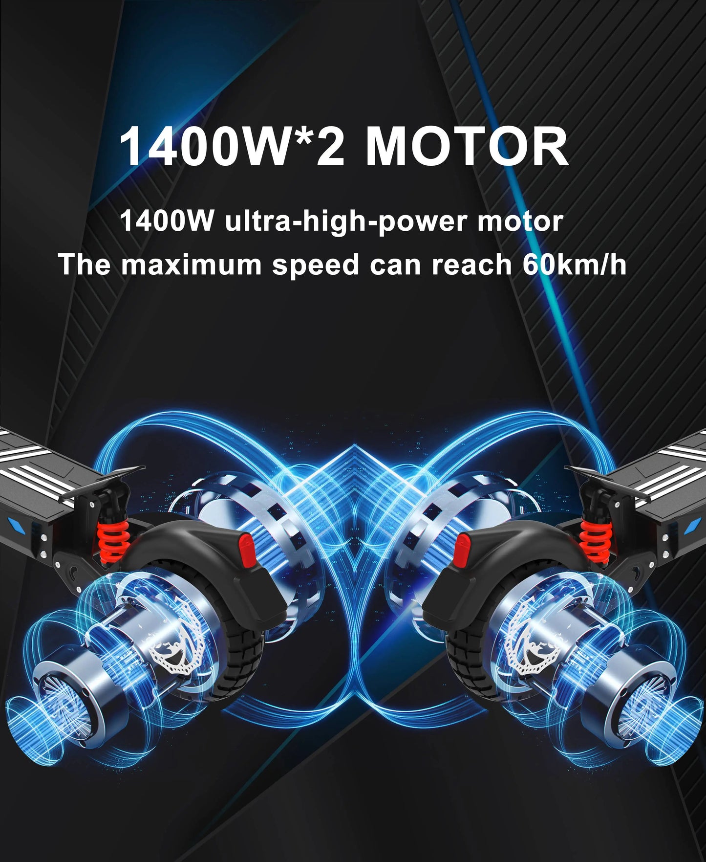 DriveTron DT10 Dual Electric E-Scooter 1400*2W Peak Power 48V20.8AH Battery 10‘’ City Tire Adult Electric Scooter