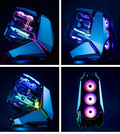 JONSBO MOD-5 Game E-sports Case All Aluminum Special-shaped Glass Chassis Support ATX Motherboard 360 Water-cooled 5V ARGB