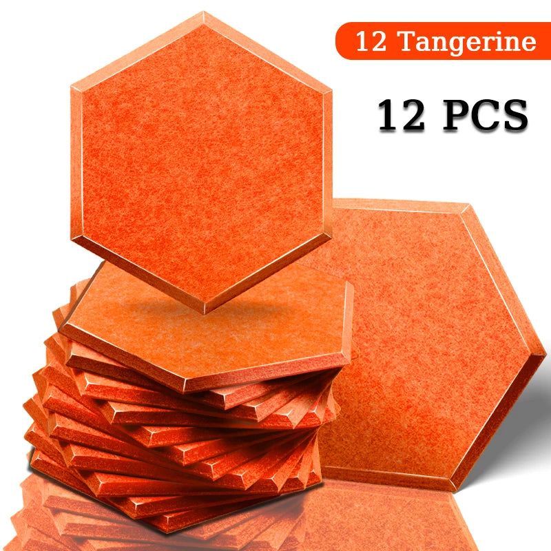 TOUO High Density Acoustic Panel 12pcs Soundproofing Panels Studio Acoustic Treatment Wall Sound Absorbing Bedroom Decoration