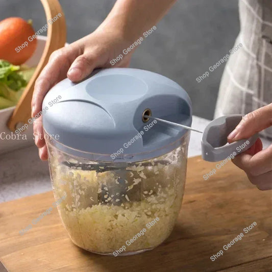 Manual Meat Mincer 500/900ML Garlic Chopper Kitchen Cooking Accessories Vegetable Onion Cutter Rotate Garlic Press Crusher.