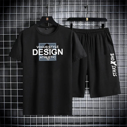 Summer Sets for Men Casual Comfortable and Breathable Short Sleeve Tshirt Shorts Outfit Stylish tracksuit men clothes for men.