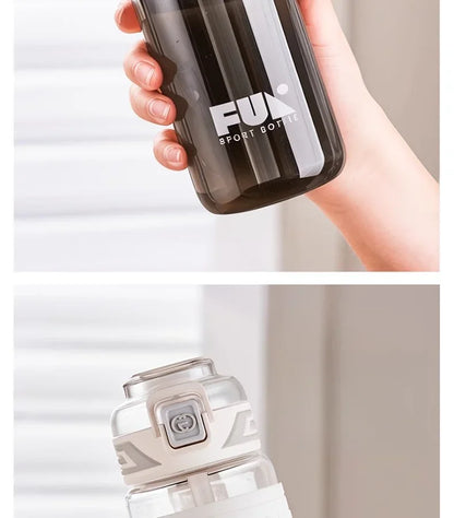 Portable Sports Water Cup For Men Tritan Material One Key Open Cover Fitness Cups High Temperature Seal Leakproof Kettle