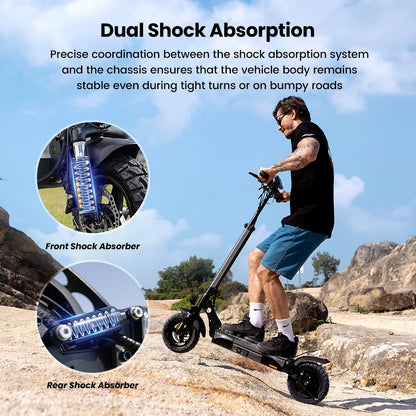iScooter W9 Electric Scooter For Adults 1000W Motor 54.6V14Ah Battery 10  Inch Off Road Pneumatic Tires Foldable  E-scooter.