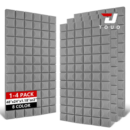 TOUO 1-4Pack Soundproof Acoustic Foam Panels Mushroom 47.2"x23.6" Wall Noise Insulation for Studio KTV Bar