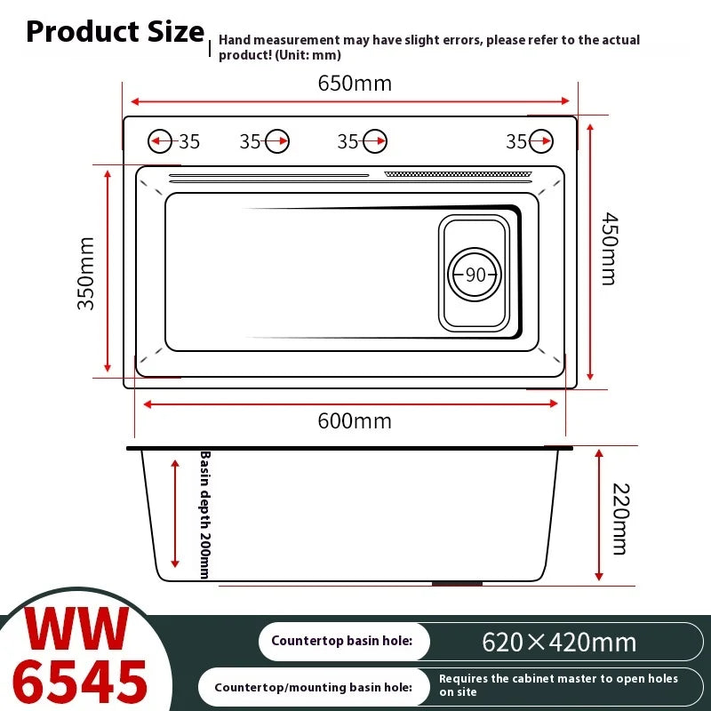 Silver 304 Stainless Steel Waterfall Kitchen Sink Multifunctional Scratch and Wear Resistant Large Single Slot Undermount Basin