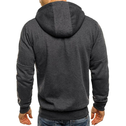 Men's Hoodies Long Sleeve Sweatshirt Zipper Design Hooded Sweatshirt for Men Clothing Sportswear Slim Fit Casual Jacket.