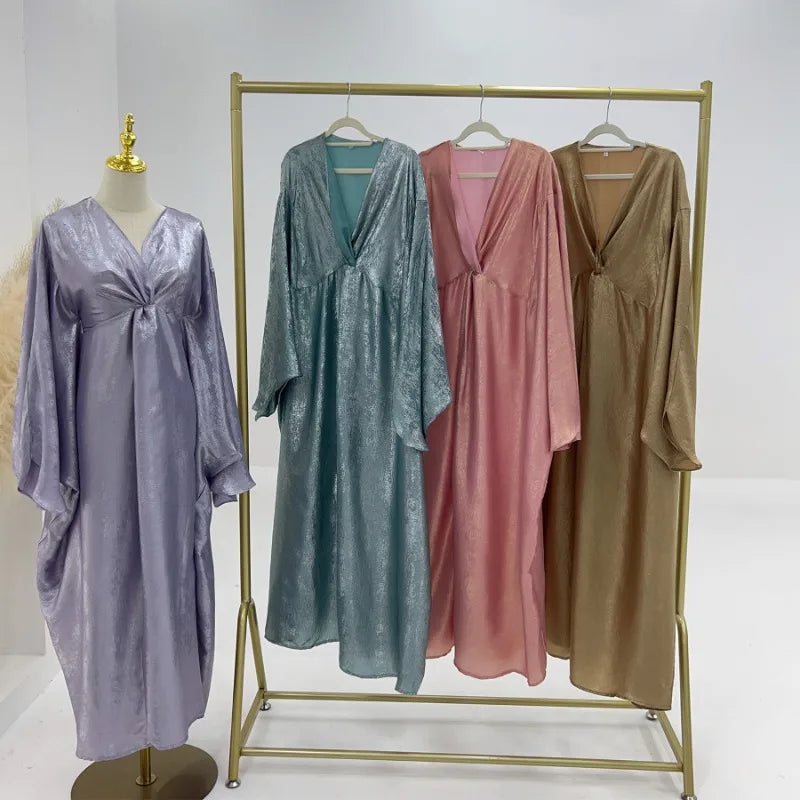 Eid Saudi Arabia Muslim Modest Dress for Women Islam Dubai Abaya Luxury Holiday Party Jalabiya Kebaya 2024 Turkey Kaftan Gown