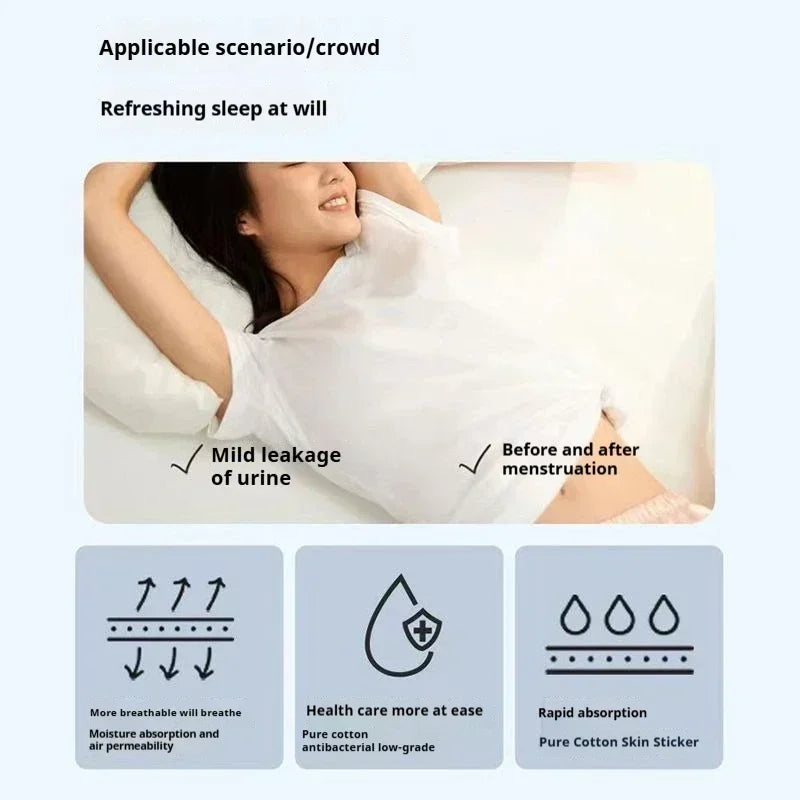 Elderly Leaking Panties Washable Women Elderly Adult Diapers Pants Anti-Side Leakage During Menstruation Pregnancy Panties.