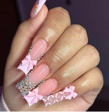 24Pcs/set Almond Press-On French Nail Tips Green Cat Eye False Nails Simple&Elegant Wearable Nail Art for Women&Girls Daily Wear