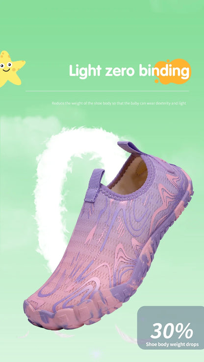 Kids Students Barefoot Quick-Drying Beach Swimming Aqua Shoes Boys Girls Fitness Running Shoes Summer Parent-child Water Shoes.