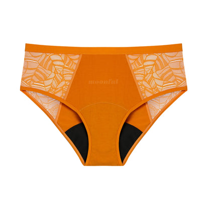 Moonful Women's Menstrual Panties High Waist Leak Proof 4 Layer Breathable Lace Period Underwear Girls Absorbent Brief