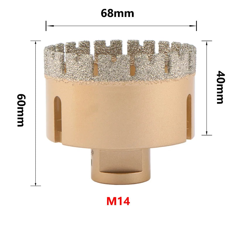 6mm-120mm M14 Gewinde Gelötete Diamantkernbohrer Lochsäge Keramikfliesen Granit Marmor Lochöffner Werkzeuge Trockenbohrer