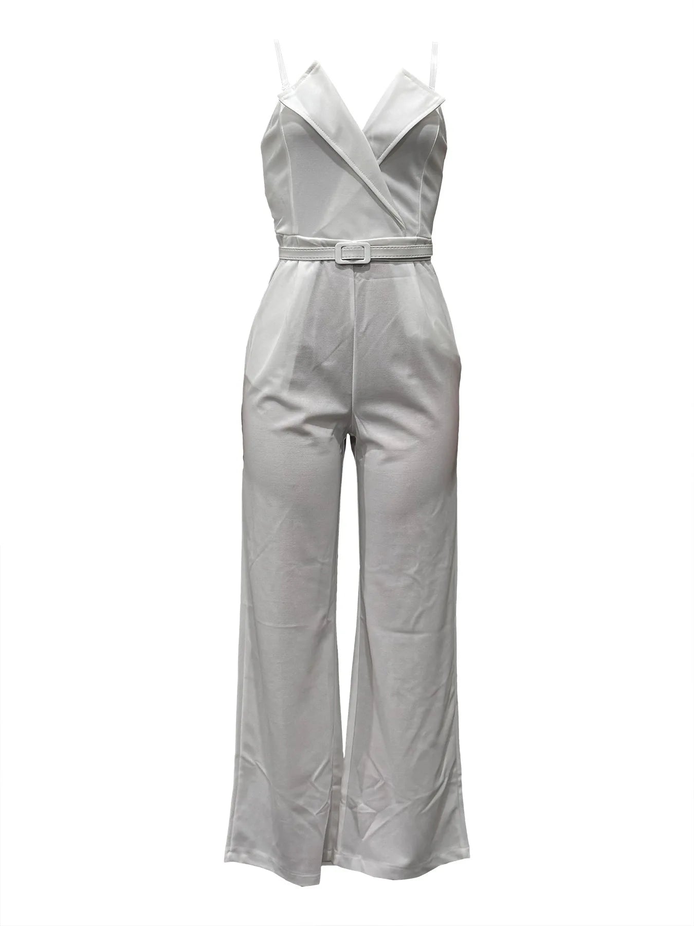 CM.YAYA Women Wide Leg Strapless V-neck Sleeveless Jumpsuits 2025 Summer OL Beach Night Club Party Street One Piece Suit Romper