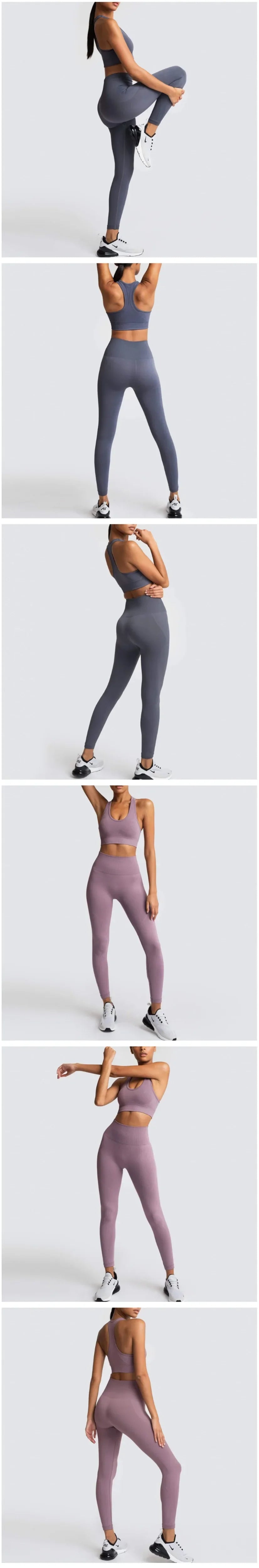 2025 Women's Yoga Set Seamless Sportswear 2-Piece Gym Yoga Clothes Sports Bra + Leggings Running Wear Skinny Sports Set Suits.