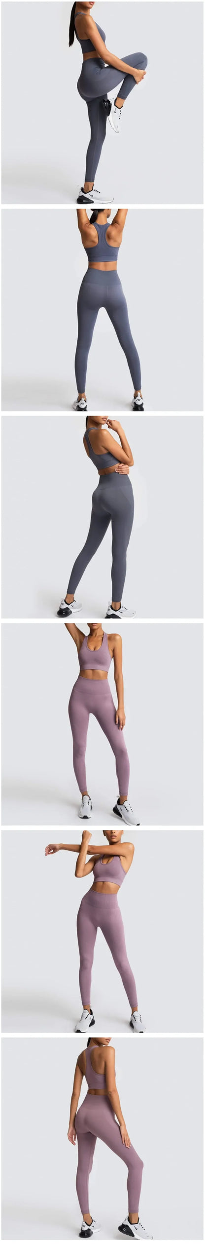 2025 Women's Yoga Set Seamless Sportswear 2-Piece Gym Yoga Clothes Sports Bra + Leggings Running Wear Skinny Sports Set Suits.