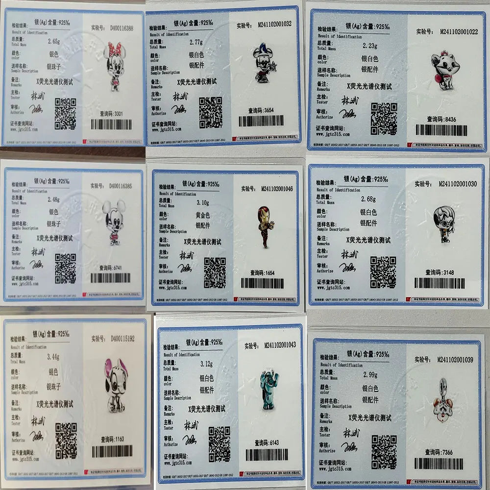 New fashion 100% S925 sterling silver Disney All-Star pendant beads, suitable for the original Pandora bracelet, women's fashion.