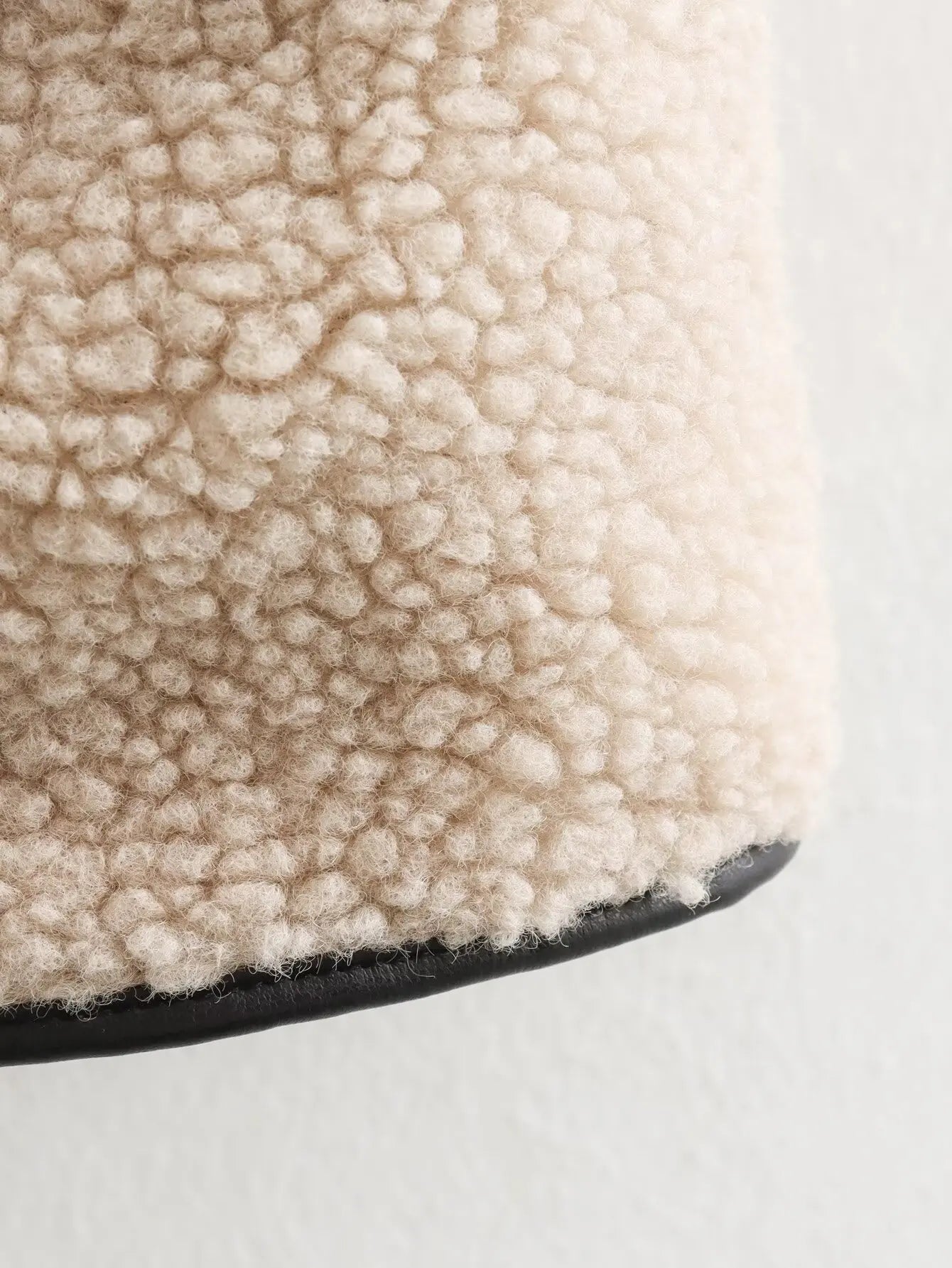 Women's Faux Wool Warm Loose Jacket Coat Retro Round Neck Single Breasted Double Pocket Casual Overcoat Winter Female Chic Coat